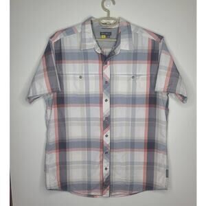 Eddie Bauer plaid short sleeve button down shirt - TXL / tall XL